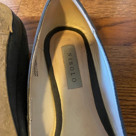 Nisolo Mendez Flats size 7.5 in gray suede - Picture 4 of 10